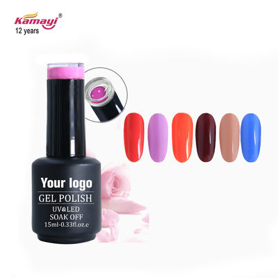 Esmalte de uñas ultravioleta de encargo del gel de Logo Oem Non Toxic Colors