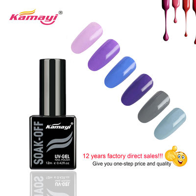 Los colores puros del mejor del precio 12ML de Kama caramelo de la etiqueta privada 72 ULTRAVIOLETA empapan apagado el clavo Kit Uv Lamp del gel de la botella del esmalte de uñas del gel