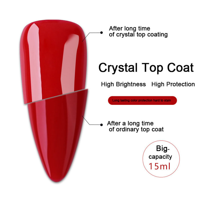 15ml brillantes estupendos ULTRAVIOLETA no limpian a Crystal Top Coat